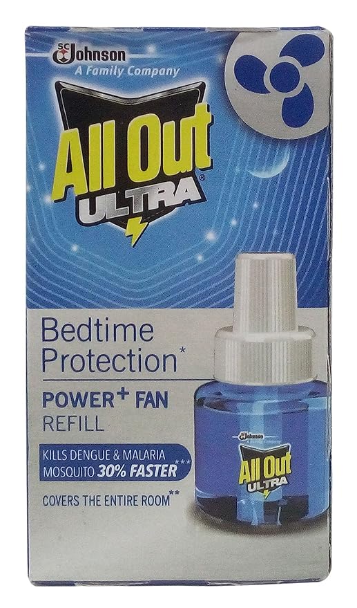 All Out Mosquito Repellent Refill - Ultra Power+ Fan, 45ml Carton