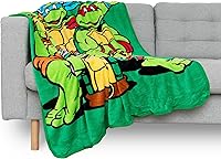 Vista 6 de Northwest Manta Micro Raschel Teenage Mutant Ninja Turtles, 46 x 60 pulgadas, Cowabunga Dudes