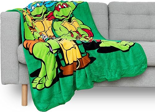 Miniatura 6 de Nickelodeon's Teenage Mutant Ninja Turtles, manta de forro polar "Cowabunga Dudes", 46 x 60 pulgadas, multicolor