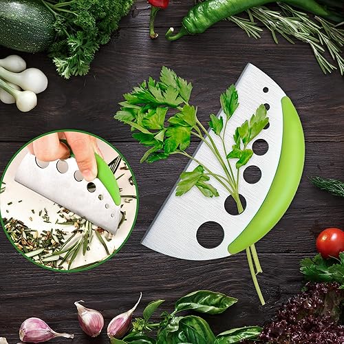 Miniatura 7 de Tijeras de corte de hierbas, tijeras de 5 cuchillas, tijeras de corte multiusos con 5 cuchillas de acero inoxidable, cubierta de seguridad y peine