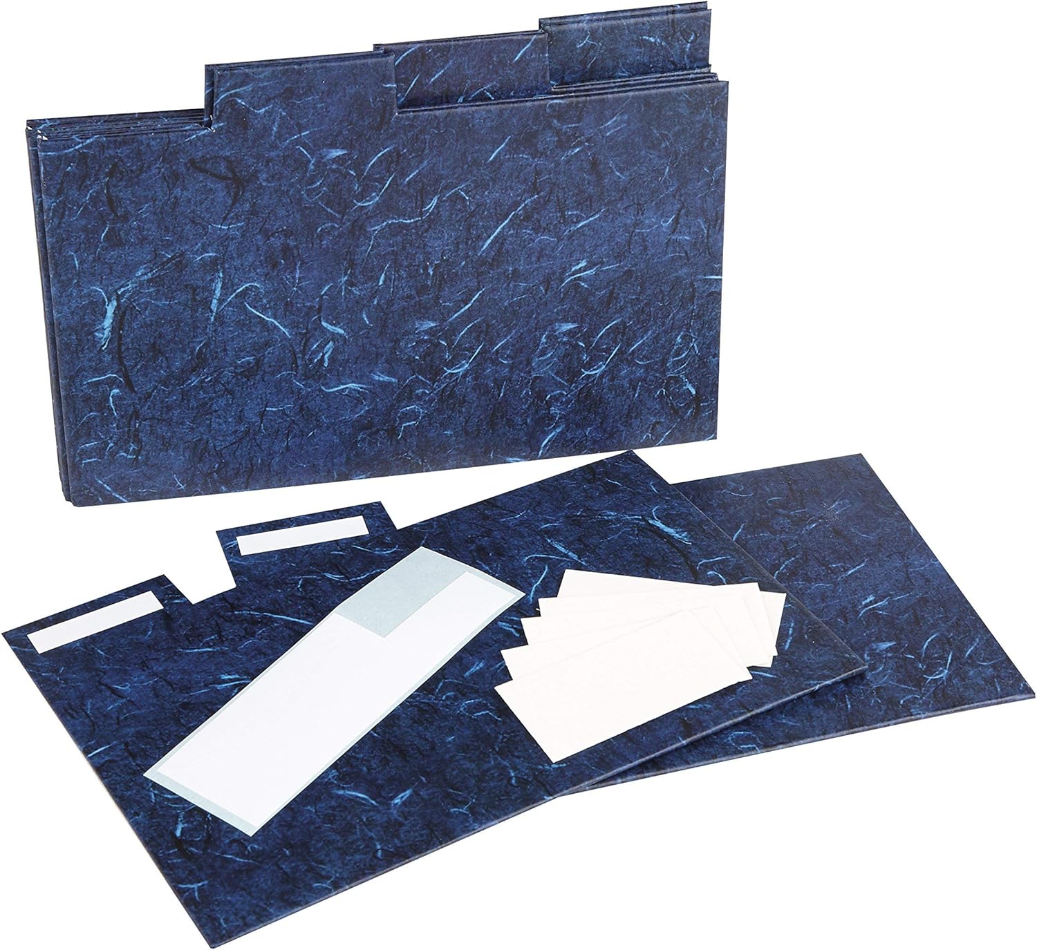 Hampton Frames Index Card Tab Dividers for Blue Marble Effect Storage