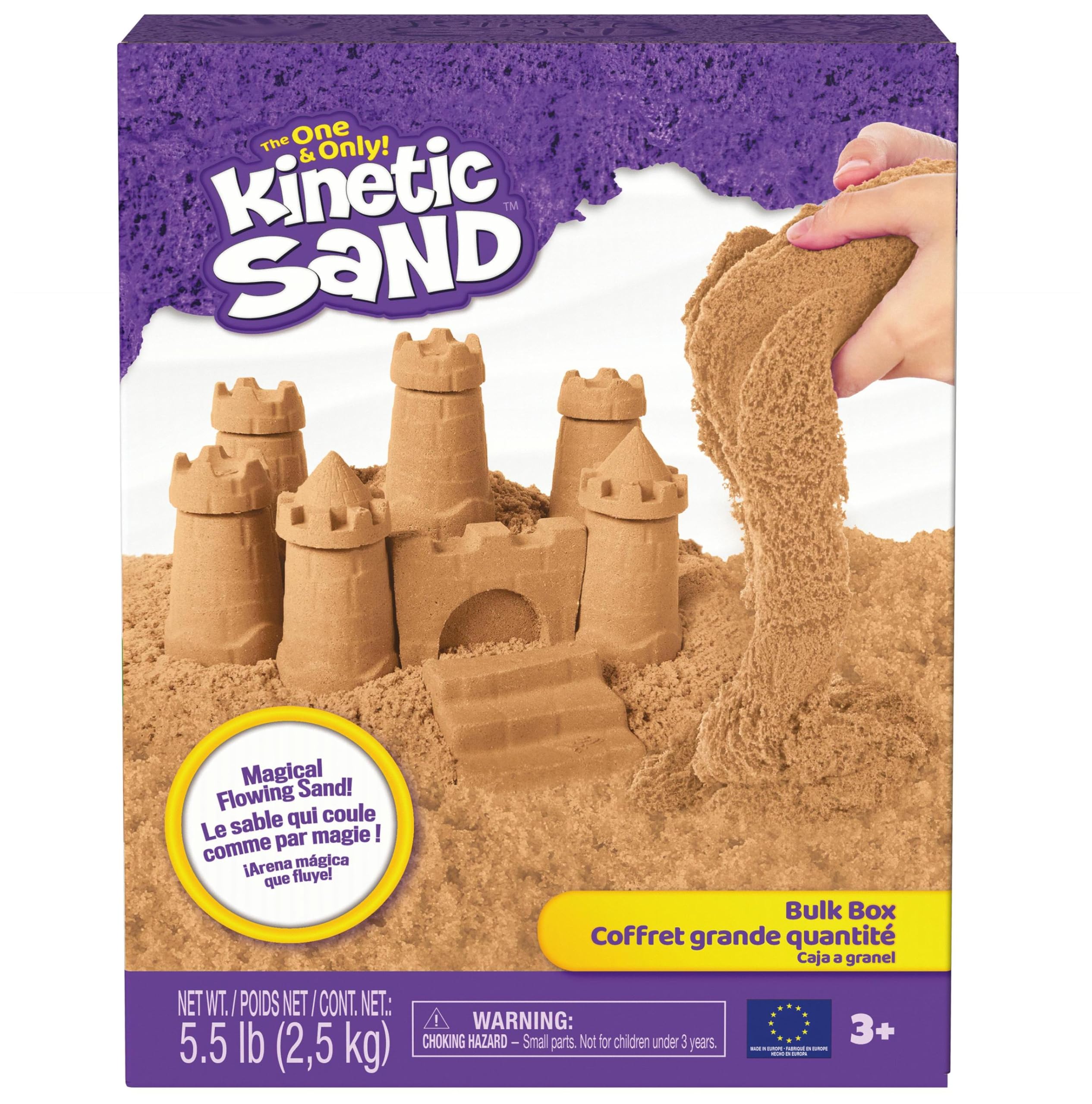 Kinetic Sand 2,5 kg Naturbraun, kinetischer Sand, ab 3 Jahren