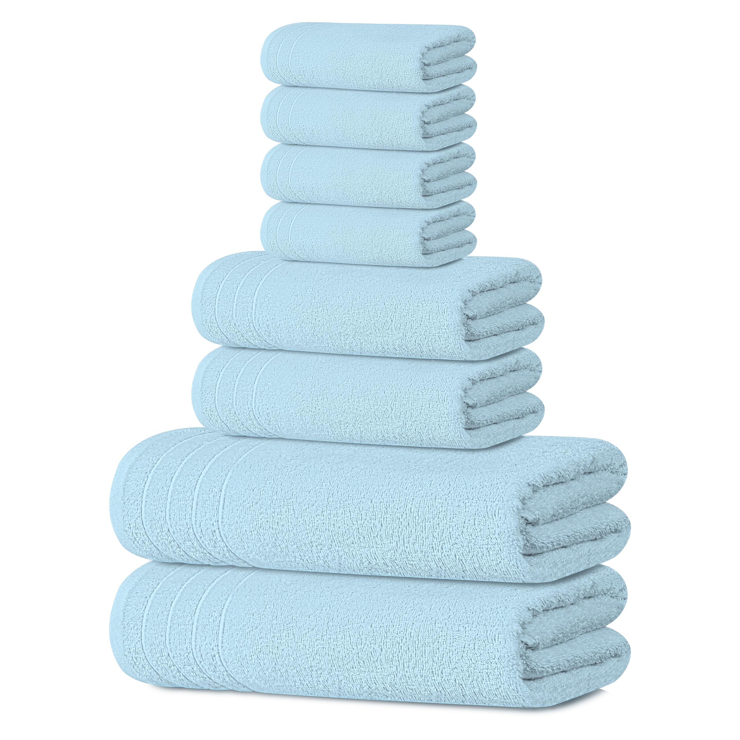 Tens Towels 8 Piece Bath Towel Set - Dark Grey -9