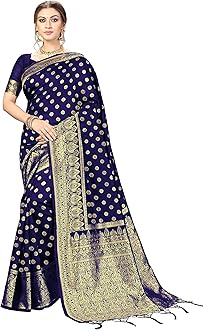 Nivah Fashion Women's Kanjivaram Banarasi Art Silk Saree with Blouse Piece