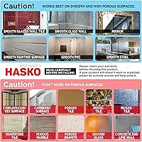 Vista 8 de HASKO Shower Caddy Suction Cup, Shower Shelf with Soap Dish and Hooks Organizer, Suction Bathroom Shelf for Storage, Wall Mounted Basket