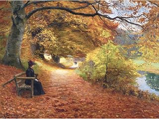 Brendekilde Wooded Path Autumn Fall Painting Large Wall Art Print Canvas Premium Mural