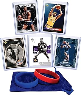 Wilt Chamberlain (5) Assorted Basketball Cards Gift Pack - Los Angeles Lakers, Philadelphia 76ers