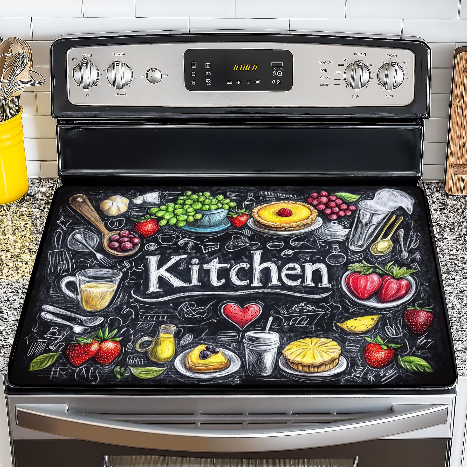 Stove Top Cover for Electric Stove, Glass Stove Top Cover, 28.5x20.5 inch