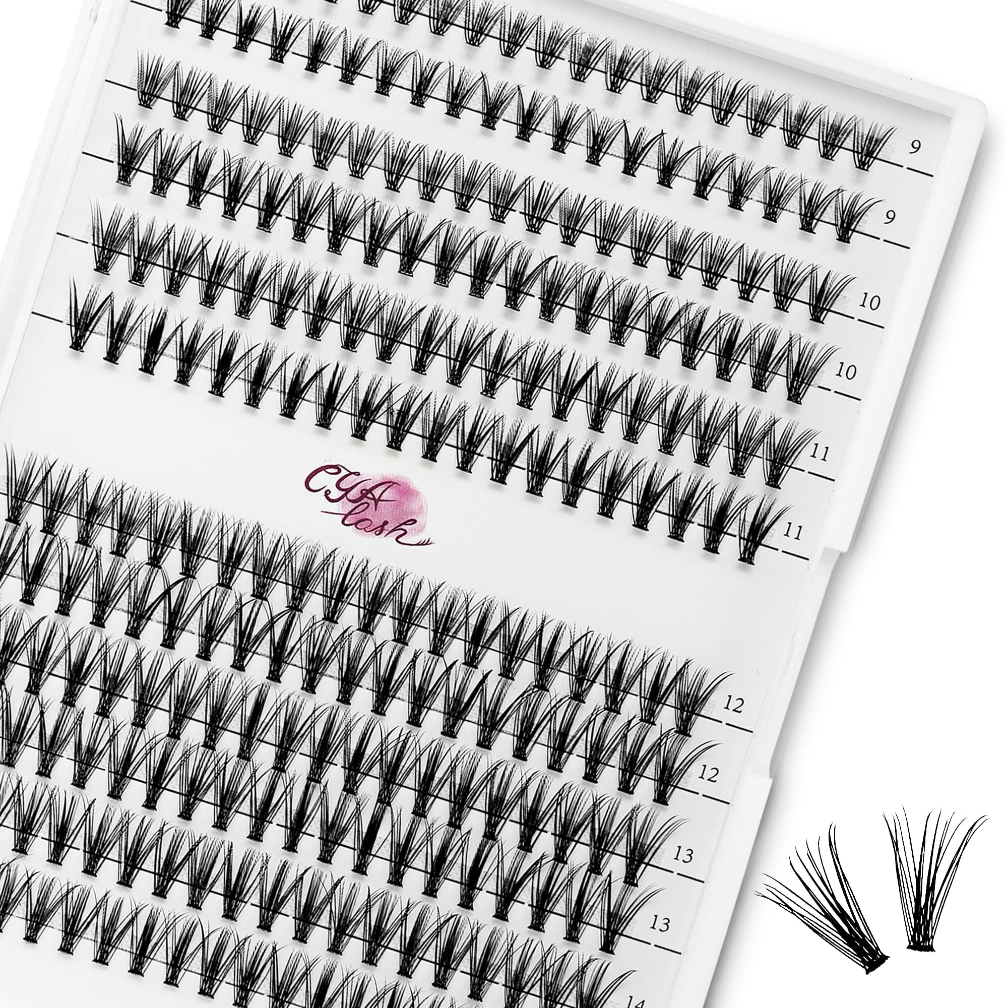 LMQ LASH 20D Cluster Lash 9-14mm/curl C/0.07/240 Pcs Individual Eyelashes Natural Diy individual cluster Eyelash