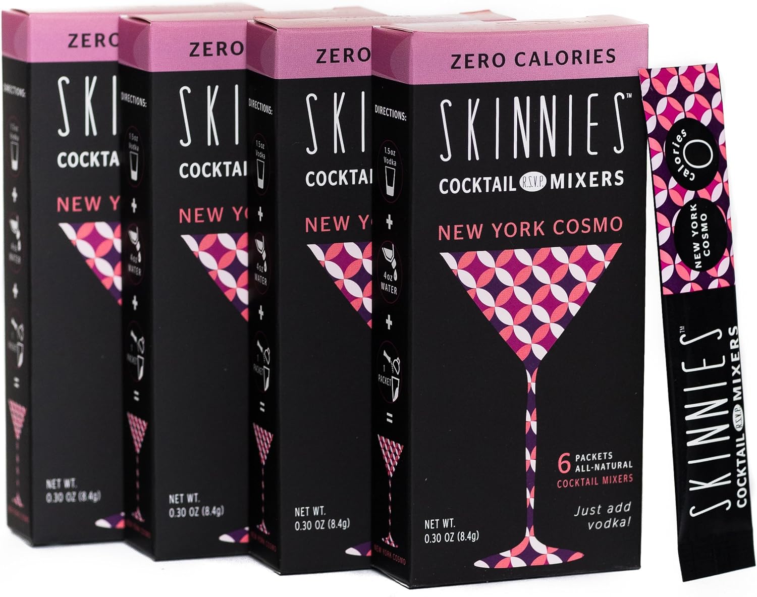 RSVP Skinnies 0 Calorie mixers NY Cosmo, 4boxes (6