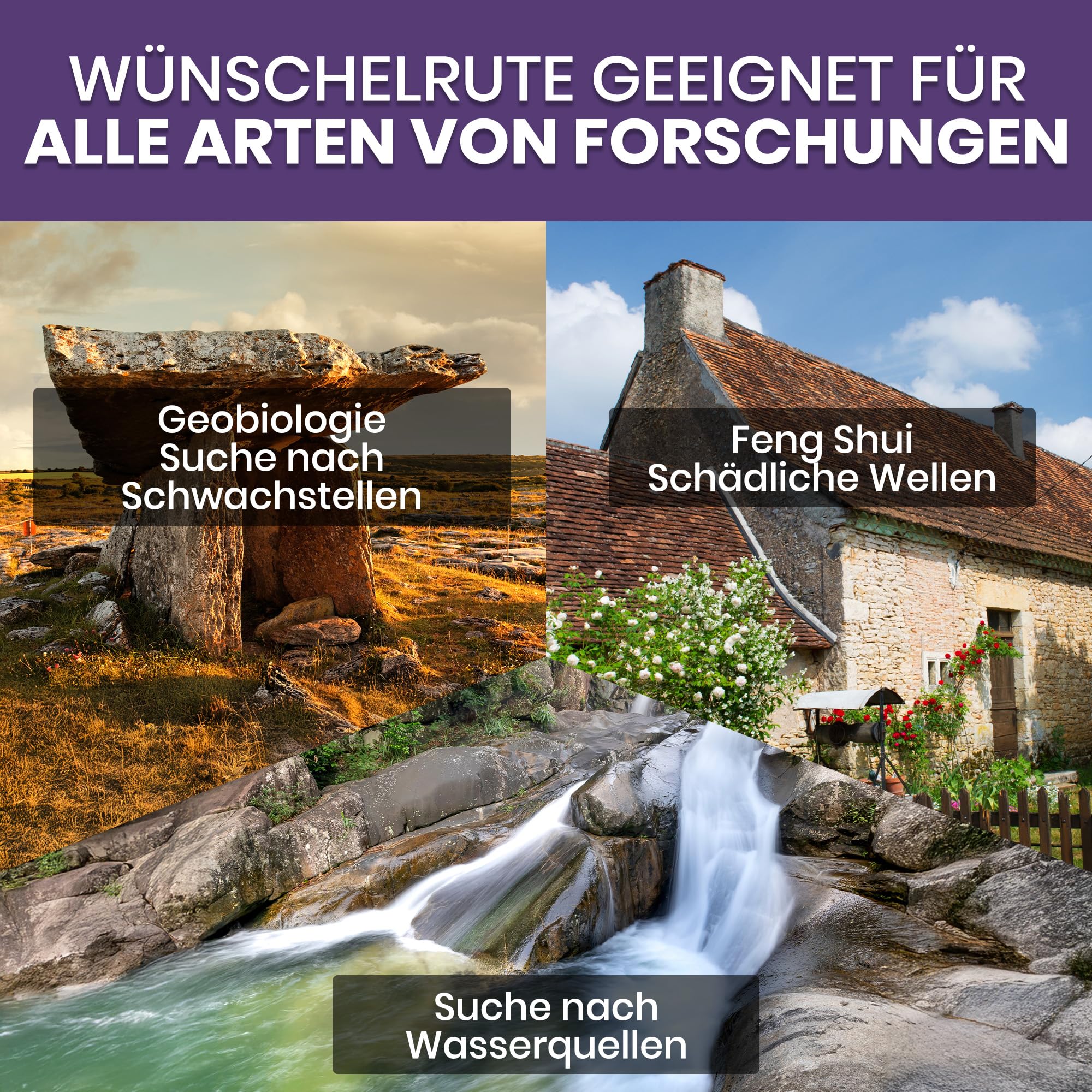 VIBRATIS Augenbrauenstäbchen mit Pendel, Ägyptisches Thot – Radiästhesie-Set aus Kupfer – Präzision und Zuverlässigkeit für Geobiologie, Paranormal und Wahrsagerei – französische Marke