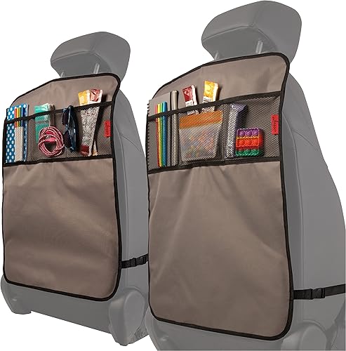 Lusso Gear Alfombrillas resistentes (2 unidades) Protector de asiento trasero, a prueba de caída, impermeable, funda de asiento trasero de coche