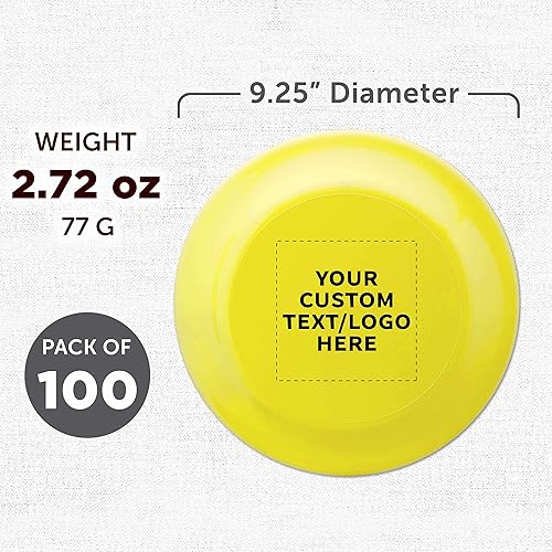 Miniatura 5 de DISCOUNT PROMOS Frisbee - Discos voladores a granel, 9.25 pulgadas, divertido juego de playa familiar