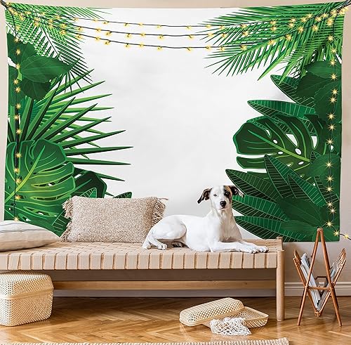 Miniatura 89 de Ambesonne Tapiz gótico, patio con hiedra encantada en la puerta antigua al bosque, colgante de pared ancho para dormitorio, sala de estar, 2-Verde