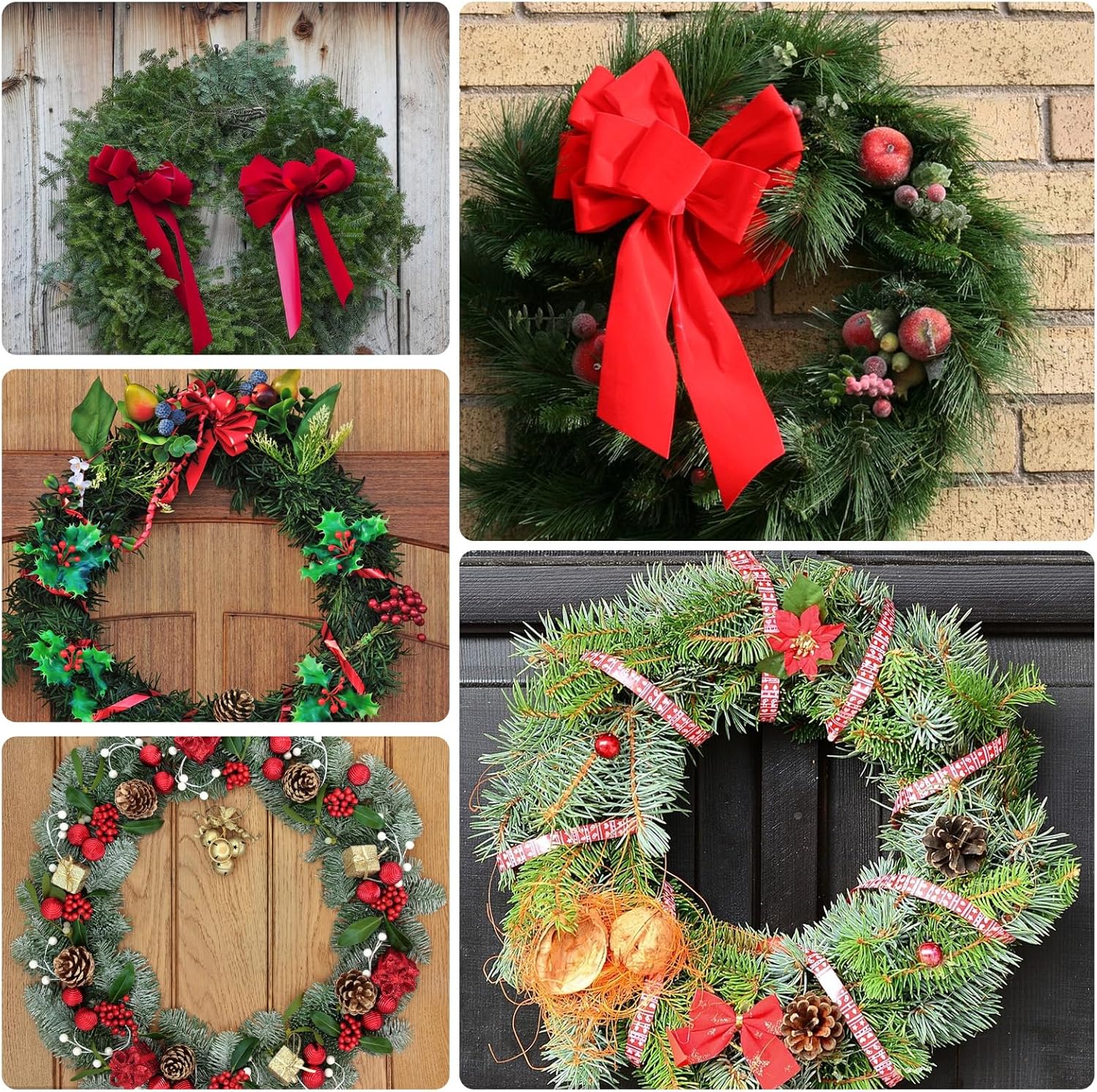 10 Pack 14 Inch Wreath Form, Unfinished Wooden Rings for Crafts, Natural Pine Wood Wreath Frame for DIY Floral Arrangements, Home Decor, Seasonal & Holiday Projects
