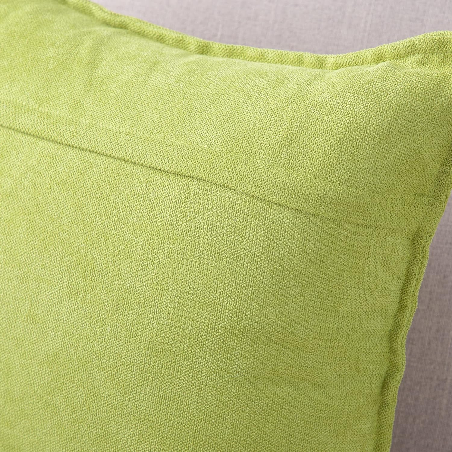 MADIZZ Set of 2 Rustic Farmhouse Chenille Throw Pillow Covers 22x22 Inch Green Soft Decorative Cushion Cover for Sofa Bedroom Neutral Couch Throw Pillows for Bed Pillowcases Home Decor
