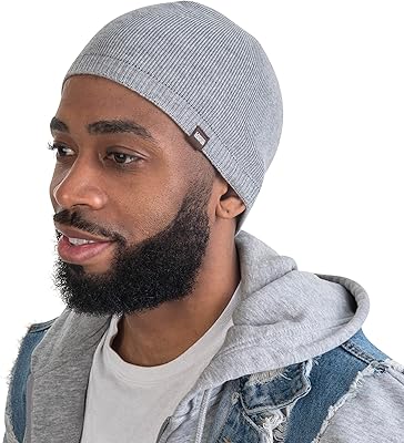 SnugZero - 100% Cotton Beanie for Cool Everyday Wear in Solid Colors Men and Women (Light Gray)