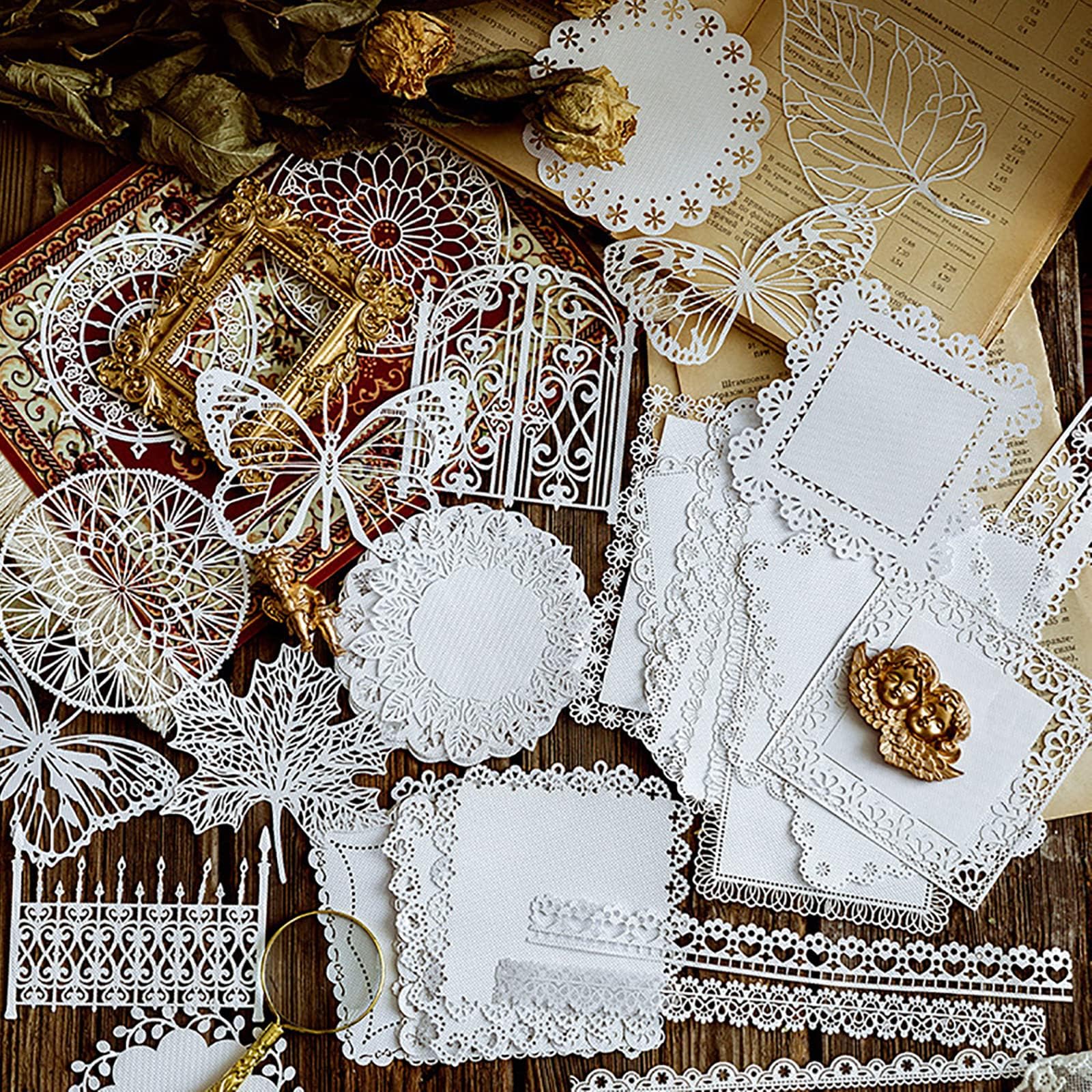 120 Fogli Carta Scrapbooking Carta Decorativa Vintage per Scrapbooking
