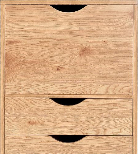 Miniatura 117 de Naomi Home Cómoda de 5 cajones para dormitorio, alta y elegante, con ruedas y estantes de almacenamiento, pequeña para guardarropa, para maquillaje,