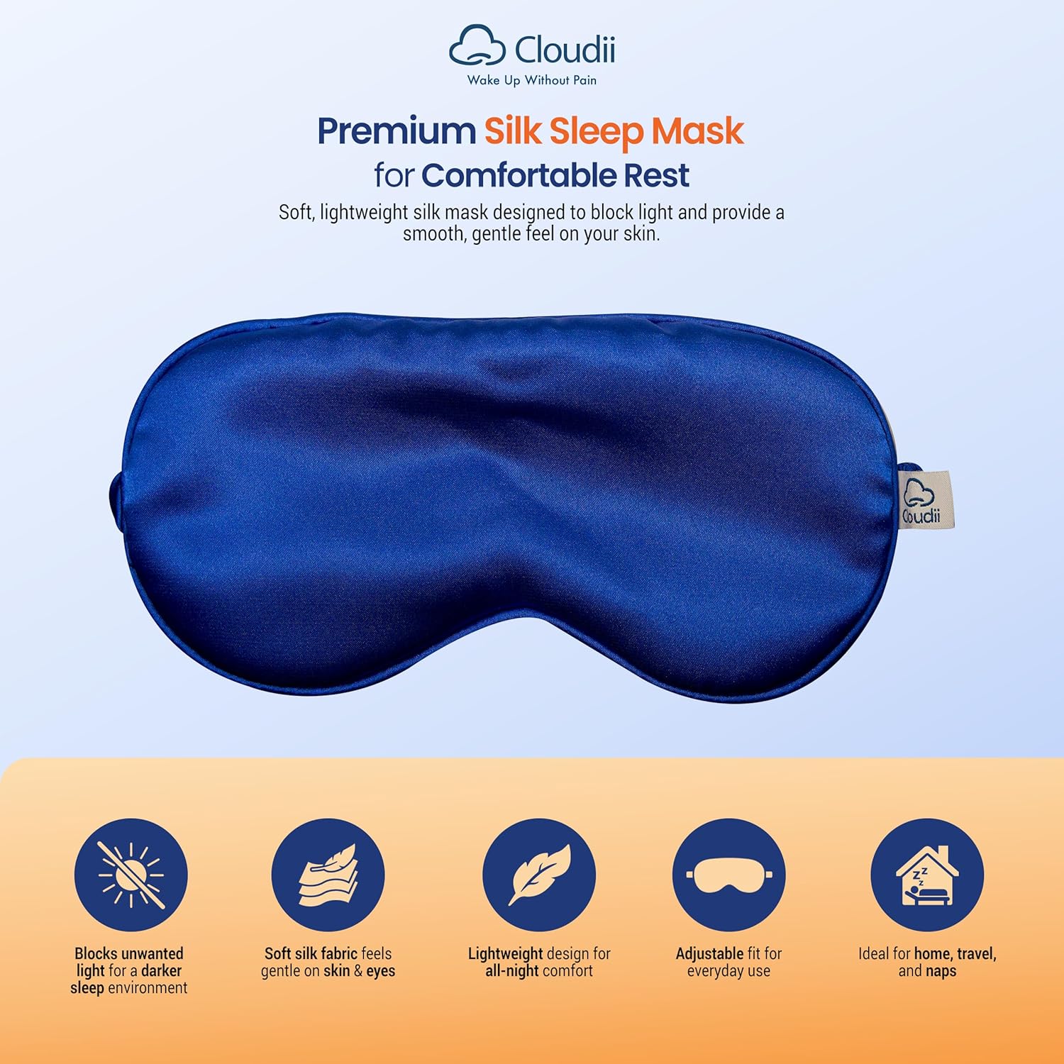 Cervical Pillow for Neck Pain Relief, Ergonomic Neck Support Pillow, Orthopedic Neck Pain Relief Pillow with Eye Mask, Contour Pillow for Back & Side Sleepers