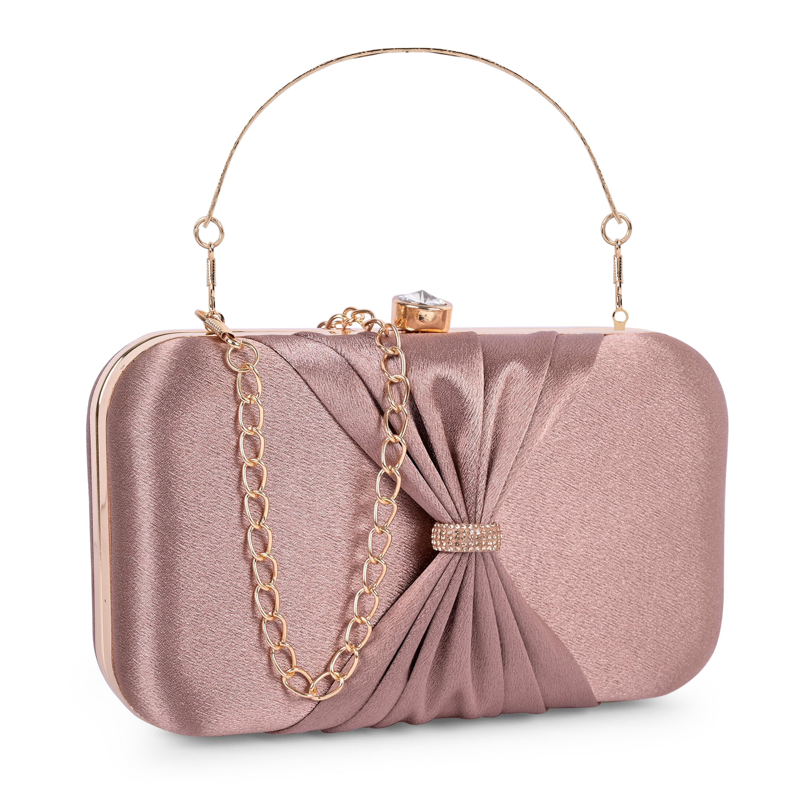 ADISA bow formal party clutch with gold chain for women and girls (Copper) (B0CYHS26HX) Amazon Price History, Amazon Price Tracker