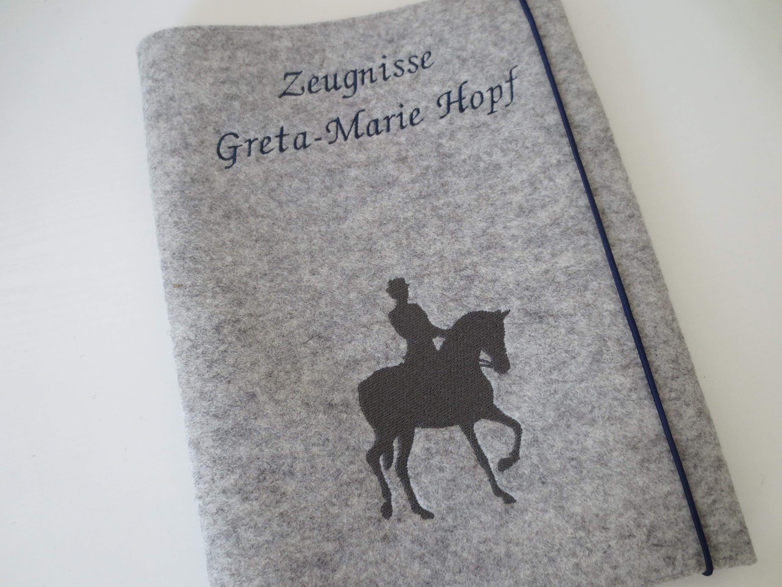 Zeugnismappe Wollfilz Mappe Zeugnisse DIN A4 Grundschule Schule