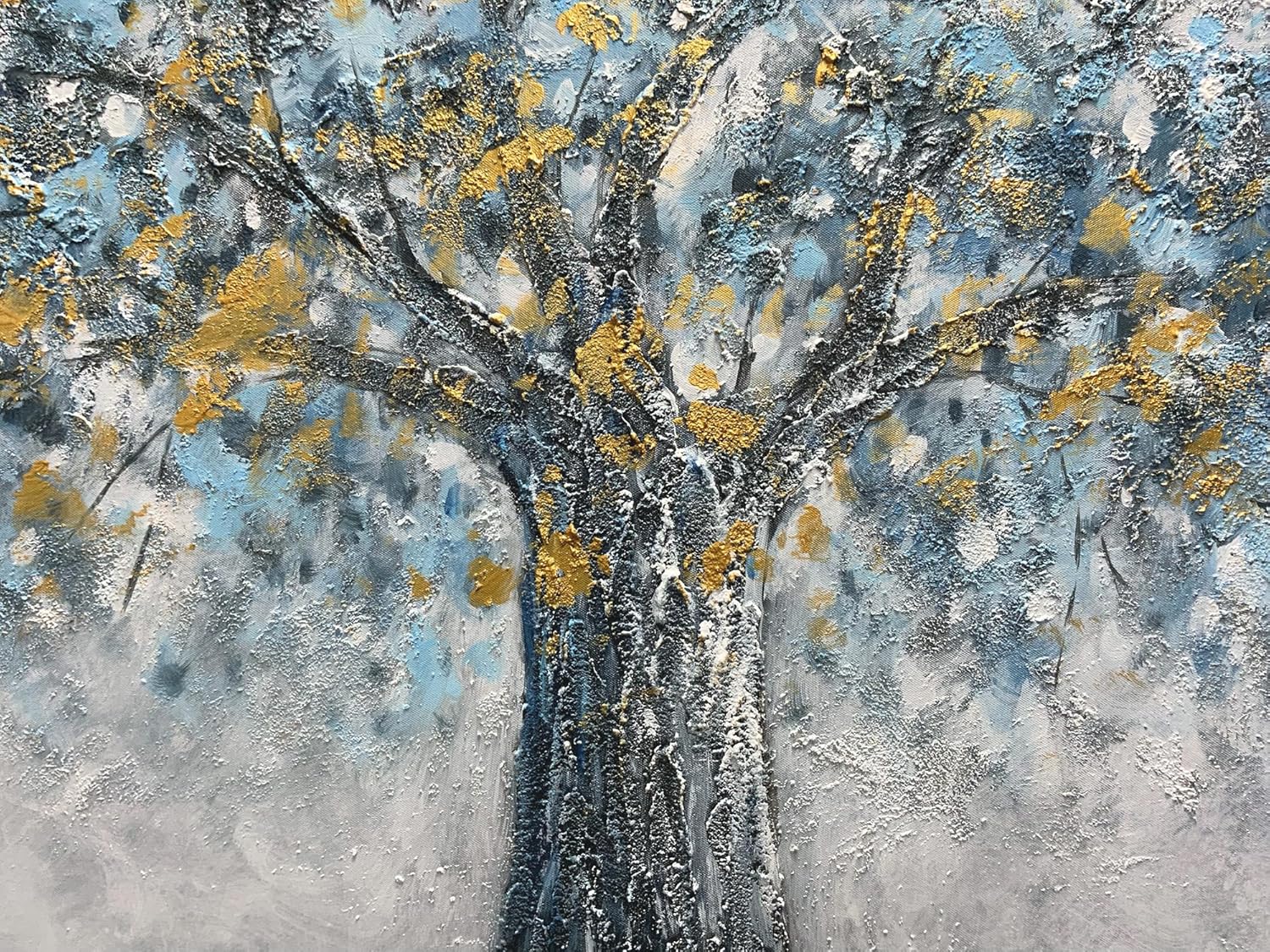 ART8YUQI Art - 30x60 inch Contemporary Abstract Art Oil Painting On Canvas Texture painting Handmade Artwork Picture Canvas Wall Art Modern Home Decor living room Ready to Hang