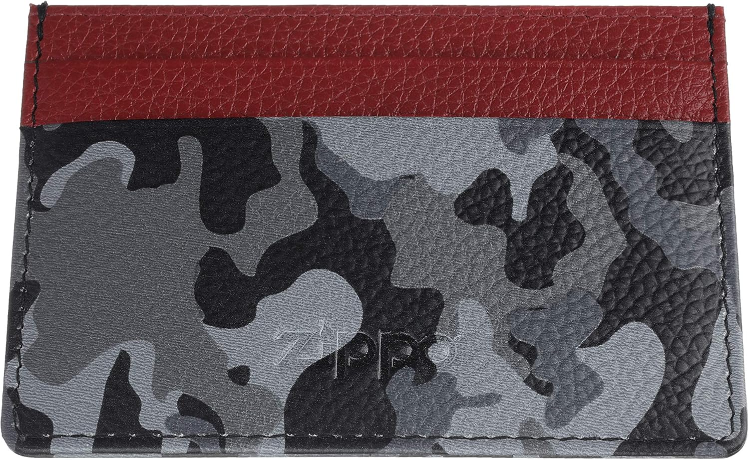 Zippo Leather credit card holder Credit Card Case, 10 cm;,Grey Camouflage