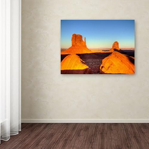 Miniatura 3 de Lienzo decorativo para pared de Monument Valley Sunset de Pierre Leclerc, 14 x 19 pulgadas