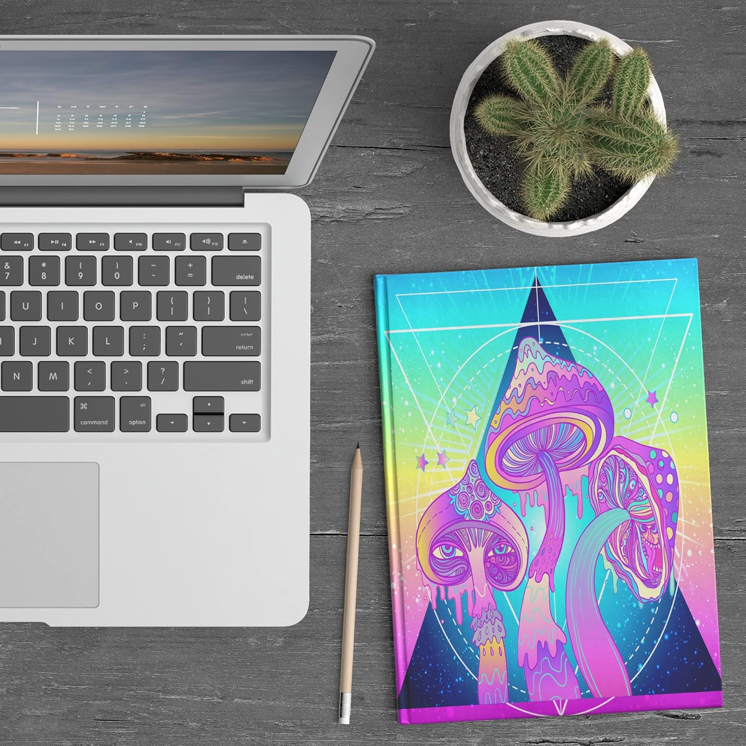 Shrooms hardcover Journal shroom diary psychadelic Notepad psychedelic notebooks Cheap Gifts mushroom journal shrooms notebook trippy (7.25" x 10")