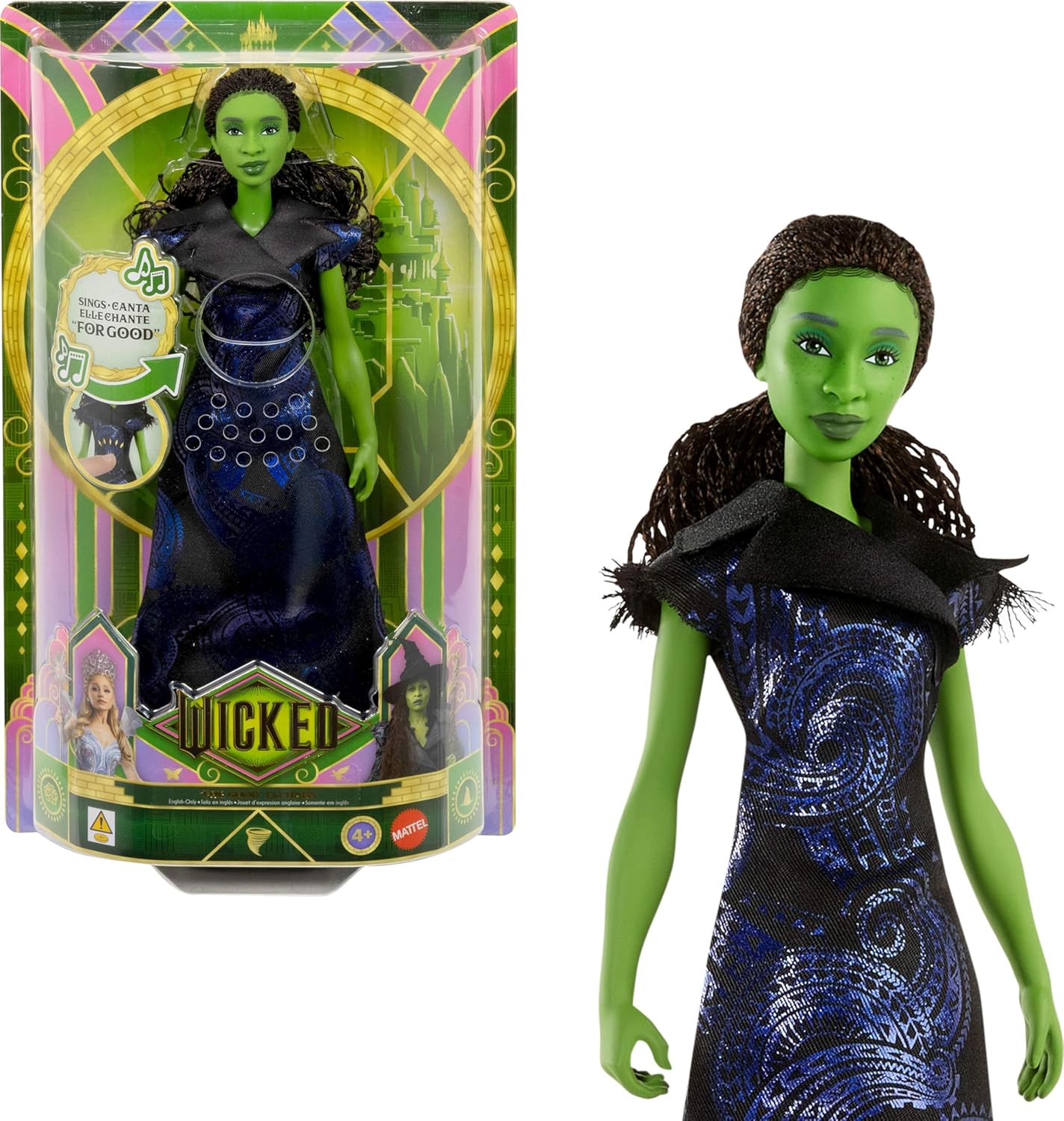 Mattel Universal Pictures’ Wicked: for Good Singing Elphaba Fashion Doll with Removable Outfit, Inspired by The Movie, Sings “for Good” in English Mattel Universal Pictures’ Wicked: for Good Singing Elphaba Fashion Doll with Removable Outfit, Inspired by The Movie, Sings “for Good” in English