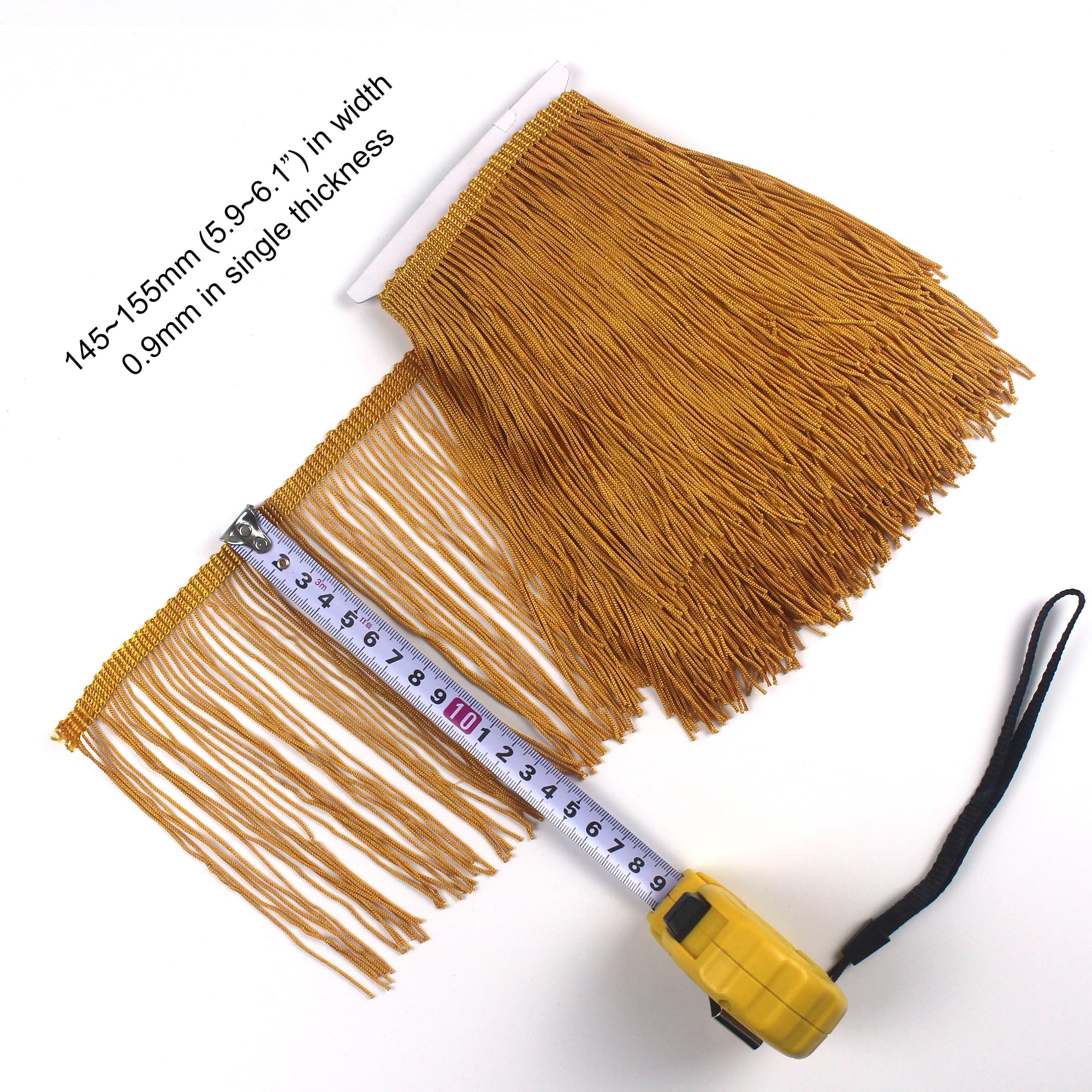 5 Yards Gold Fringe Trim Lace Tassel Chainette 15cm Wide Fringe Trim Ribbon for DIY Latin Dress Stage Clothes Accessories Lace Ribbon