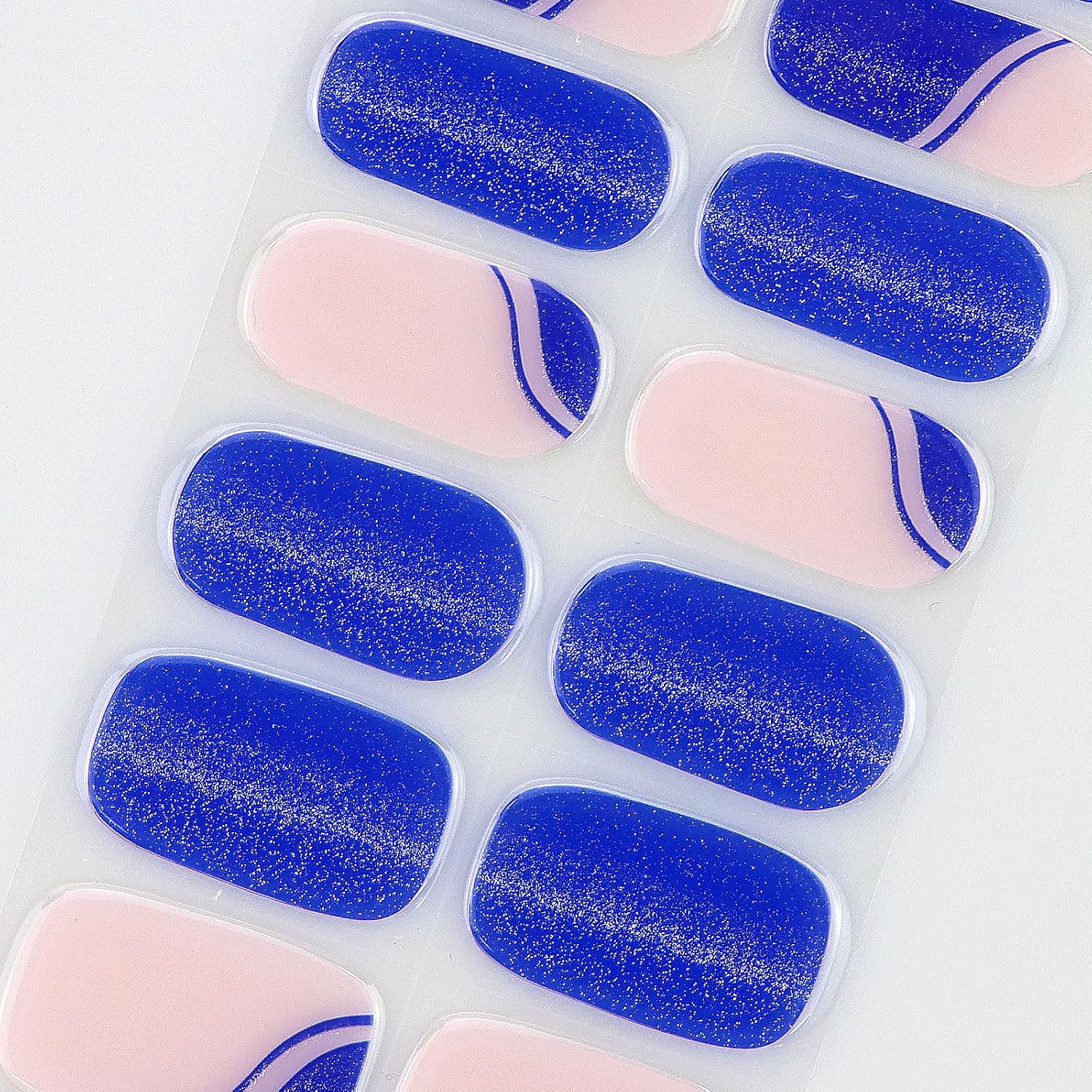 JMEOWIO Semi Cured Gel Nail Strips Cat Eye Gel Nail Stickers Wraps UV/LED Nails Art Design Decoration Accessories
