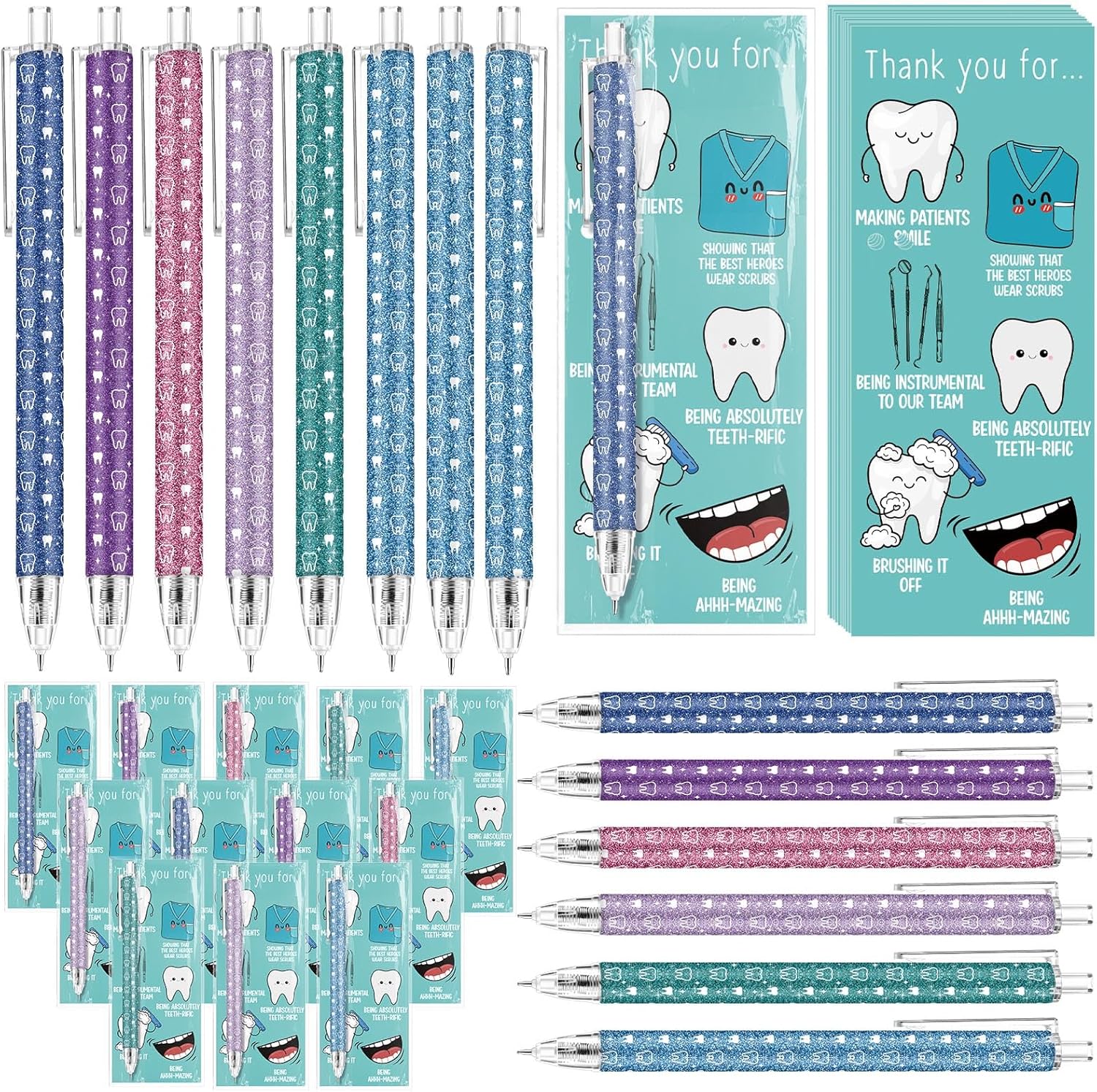 Sinload 100 Pcs Under The Sea Party Favor Ocean Ballpoint Pens with Happy to Sea You Bookmark Seas Animal Theme Graduation Gifts for Student Teacher Birthday Classroom Gift Rewards Supplies