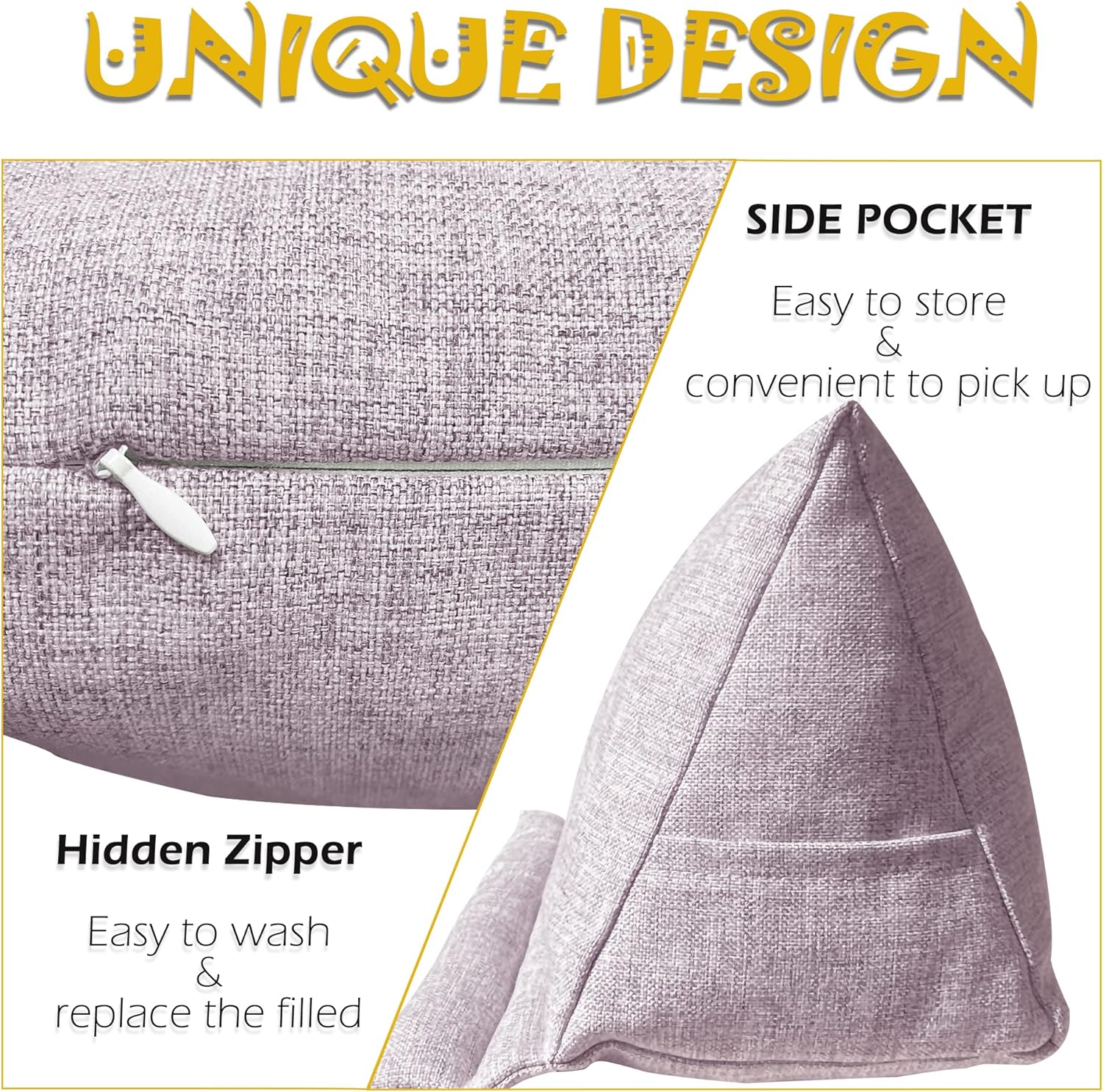 Book Pillow for Reading in Bed, Soft Holder for Lap Reader Accessories Ipads/Tablet Stand for Bedside Kitchen Desk for Hands Free, Portable Travel Pillow Cushion, Mauve Shadows