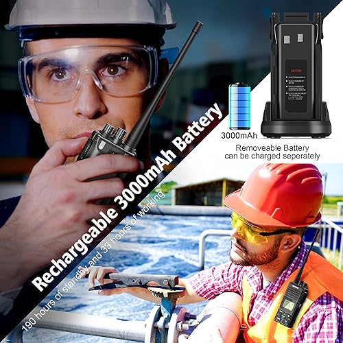 Miniatura 3 de SAMCOM FPCN10A Radios bidireccionales de largo alcance 3000mAh Walkie Talkies para adultos Radios recargables de 2 vías UHF Radio portátil