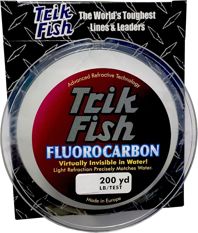 TrikFish Fluorocarbon Fishing Line – Fluoro Fishing Line for Freshwater & Saltwater Fishing – Ultra Strong, Virtually Invisible Underwater, and Smooth Casting – Premium Clear Fishing Line