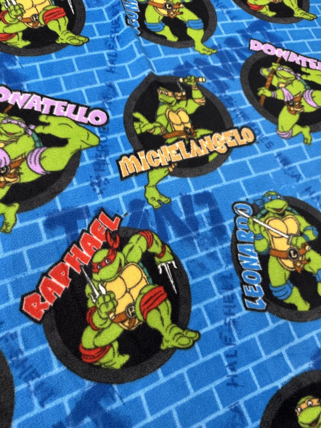 Fleece Turtles Ninja Fabric-Anti Pill Premium Fleece Fabric-Sold by The Yard-58 Wide/Perfect for Blanket, Bed Spread and More Craft