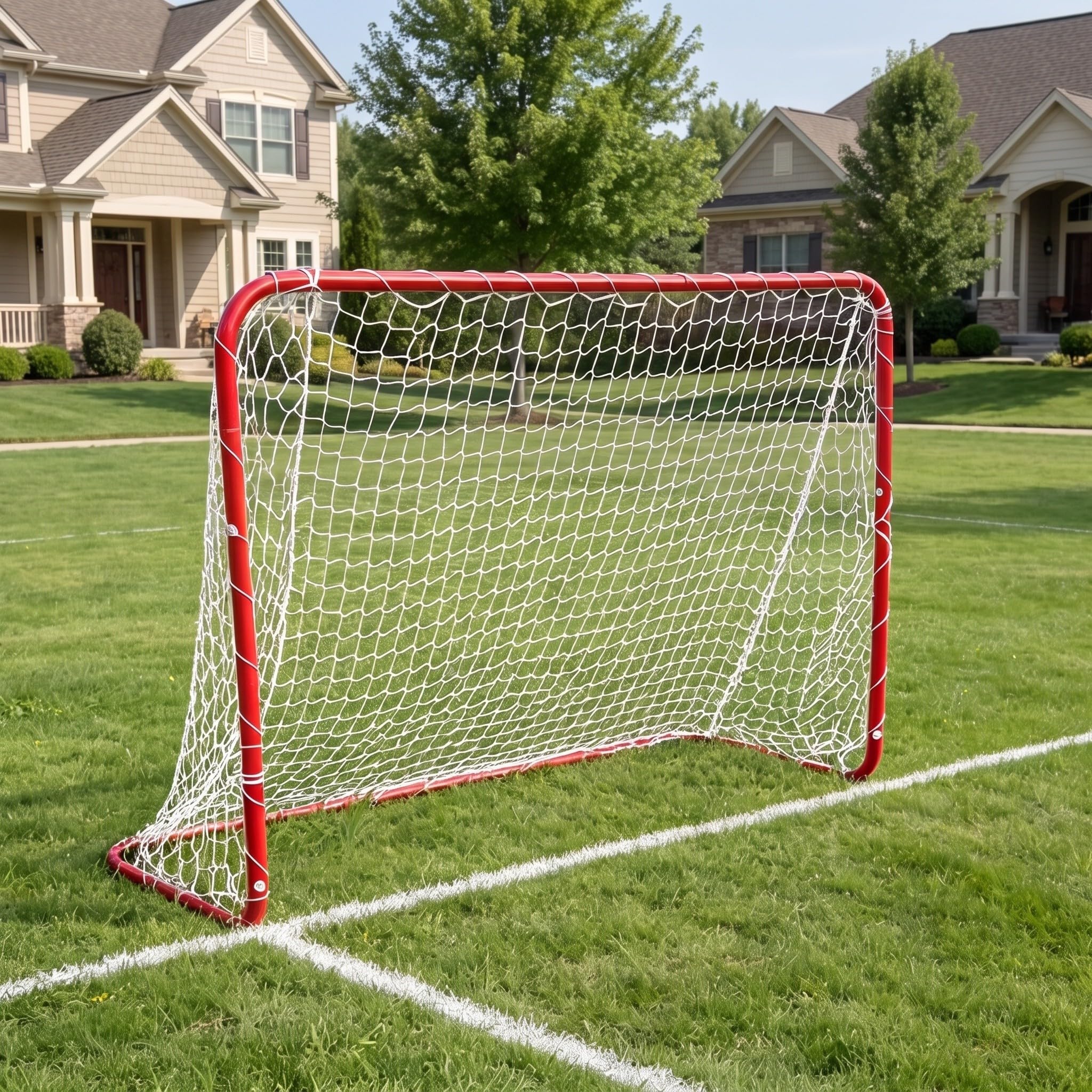 OUNONA 3 reti di ricambio per porta da calcio, rete da calcio 6x4 piedi facile da montare, rete da per sessioni di allenamento, attrezzatura sportiva per scuola, club, giardino