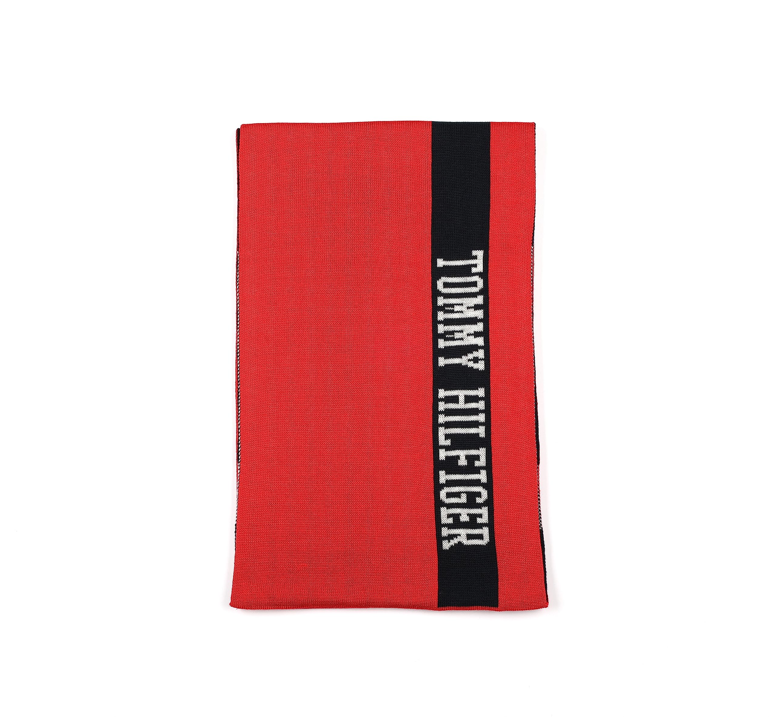 Tommy Hilfiger Sciarpa con Logo Mix, Primary Red Multi, Taglia Unica Uomo