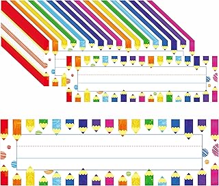 40PCS Desk Nameplates, Double Sided PET Film Desk Name Tags Erasable & Reusable Traditional