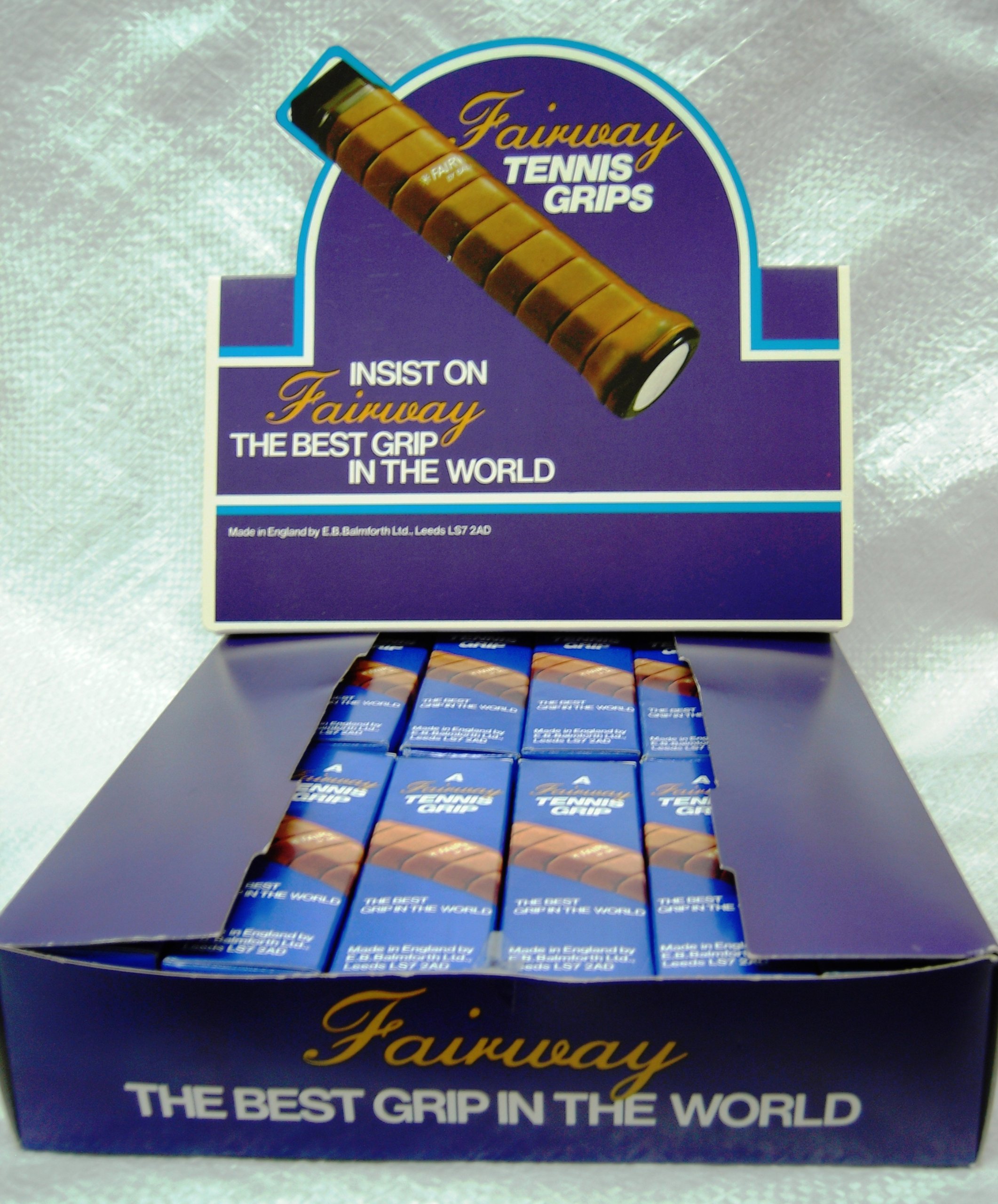 Tan Fairway double-handed leather tennis grip