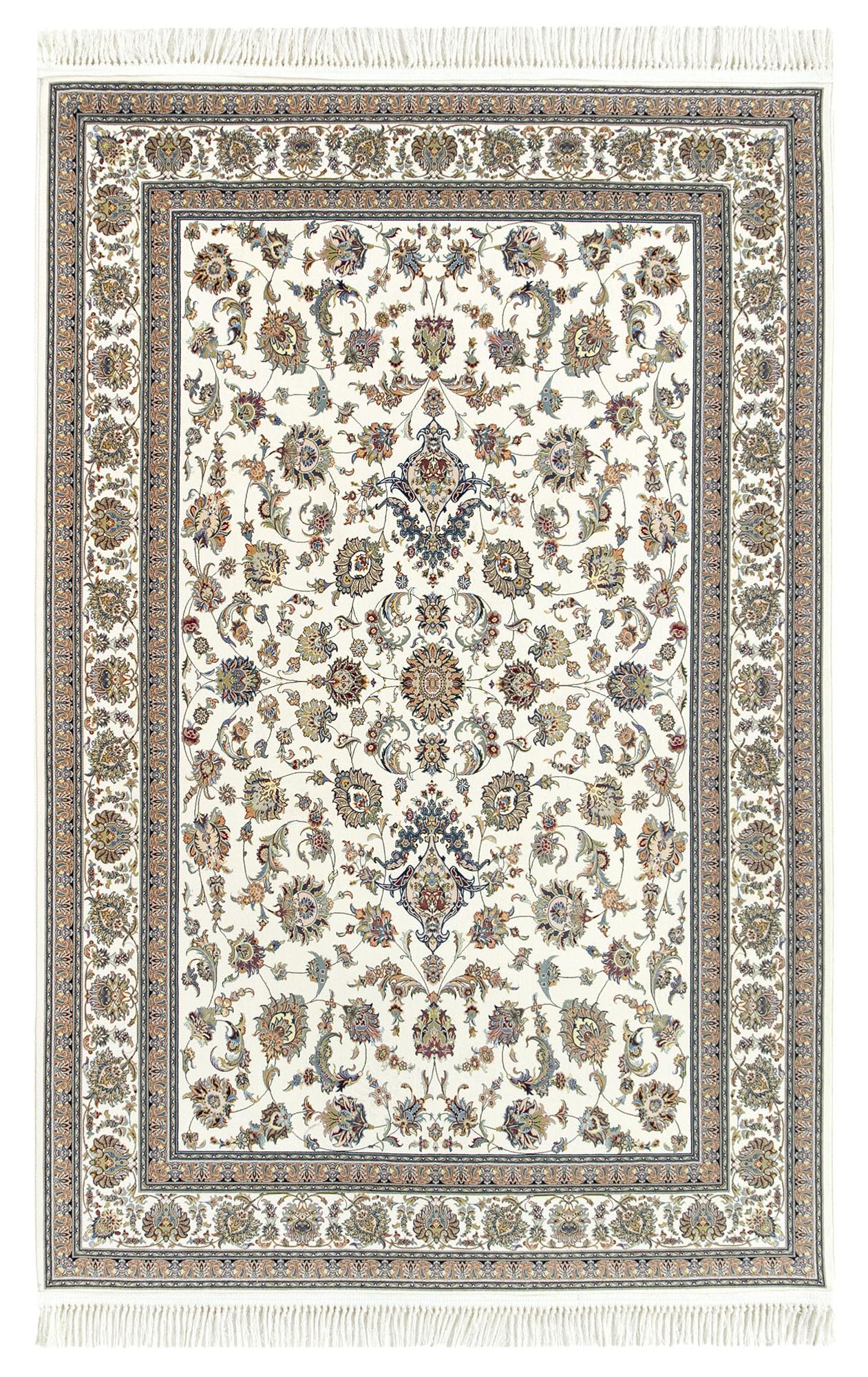 HAMID - Tapis Oriental au Design Classique, 100% Acrylique, Tapis Doux, Poils Ras, Grand Tapis pour Salon, Salle à Manger, Chambre, Couloir (225 x 150 cm)