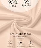 Lovasy Sottoveste Donna Lunga Sottoveste Gonna Elegante,A-Beige,XL - 5