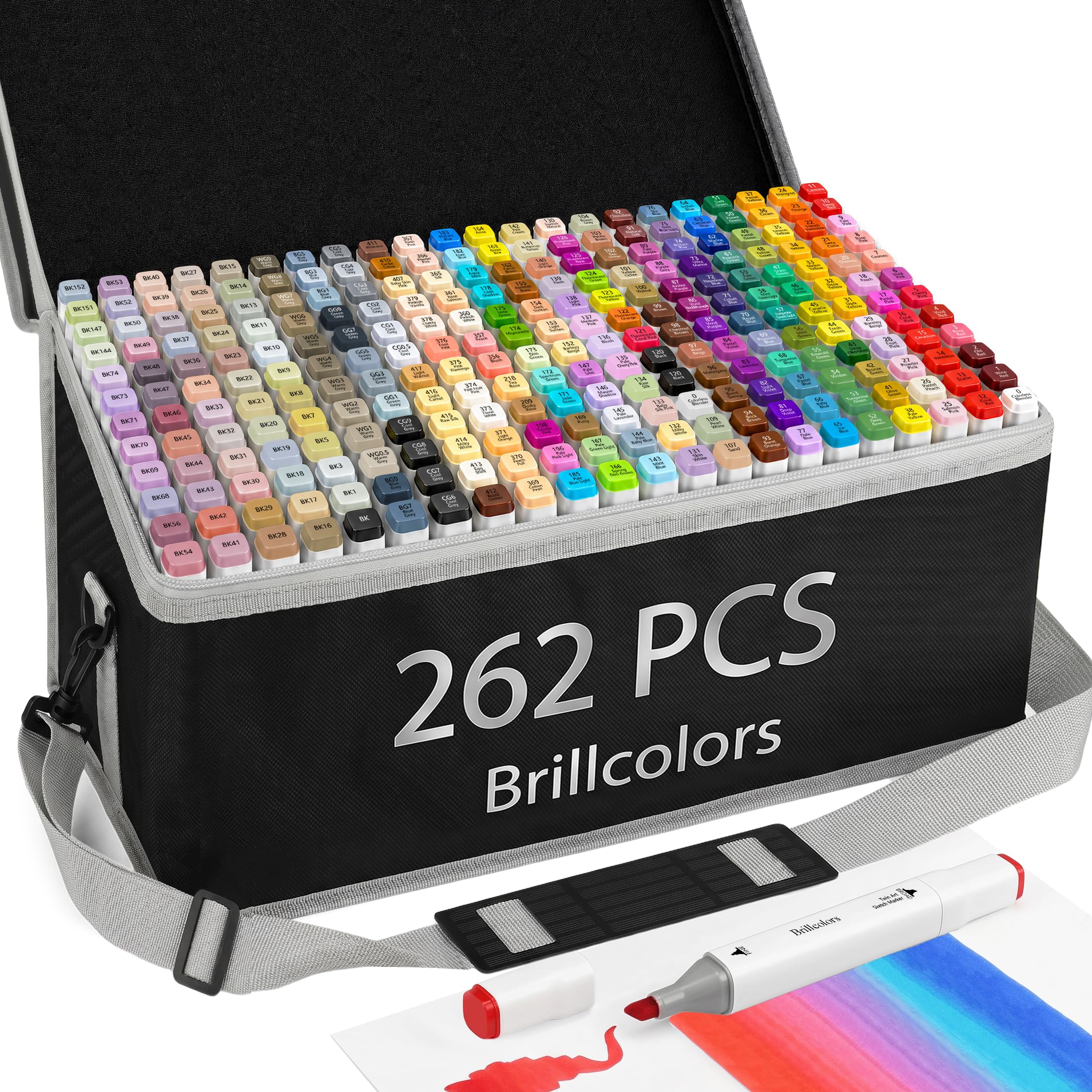 Amazon.com: Brillcolors 262 Colors Alcohol Markers Set with Base