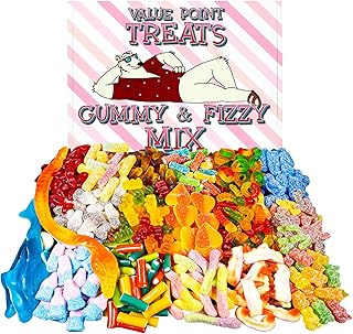 TREATS Retro Mix Sweets Gift Box: 1kg Pick and Mix, Mixed Sweets Hamper, Jelly Candy for Birthday, Valentine, Sour & Sweet Gummy