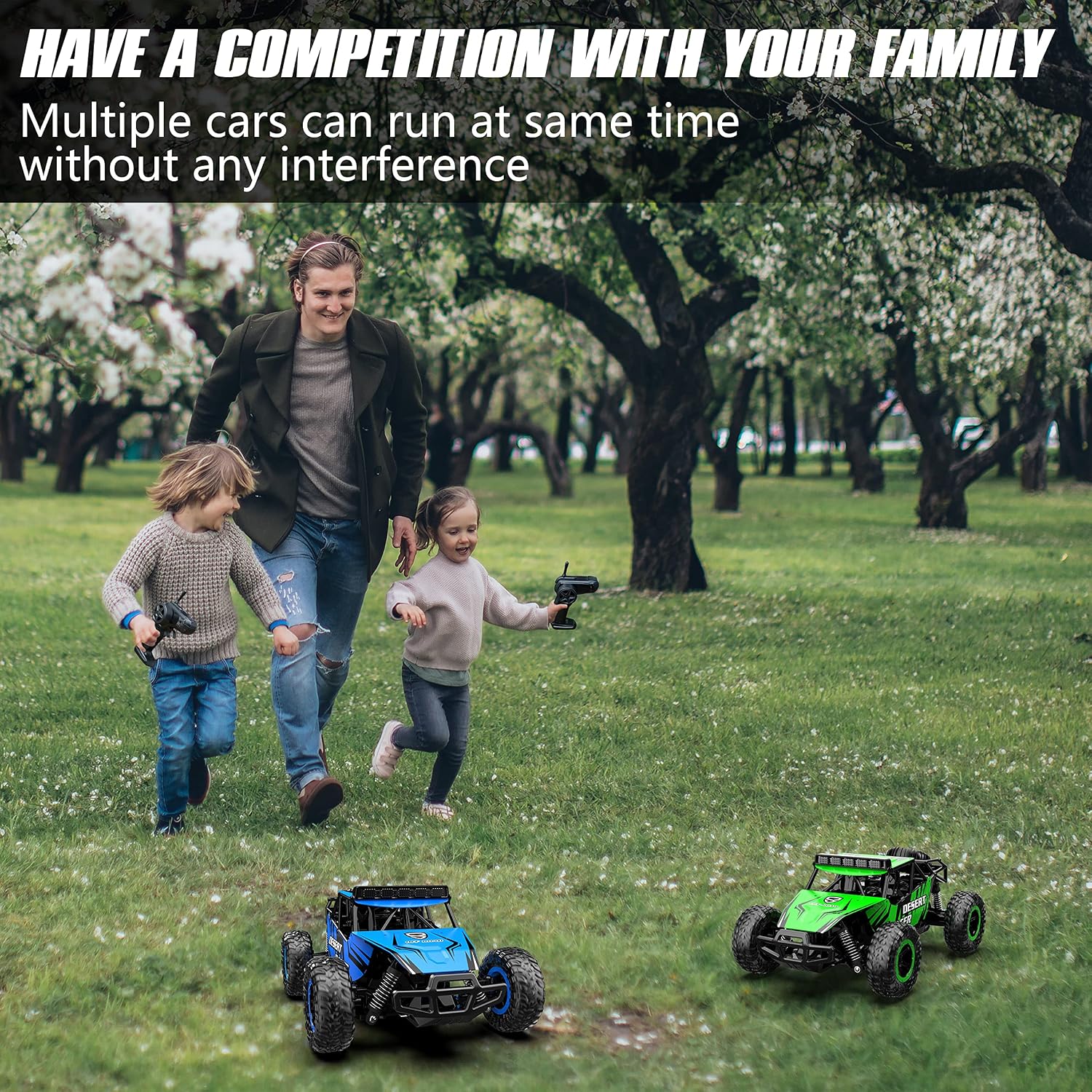 SONIKRC RACENT Remote Control Car 1/16 Scale Off-Road RC Car Remote Control Monster Truck High Speed Racing Car All Terrain RC Vehicle Toy Gift for Kids or Adults, Boys or Girls Blue