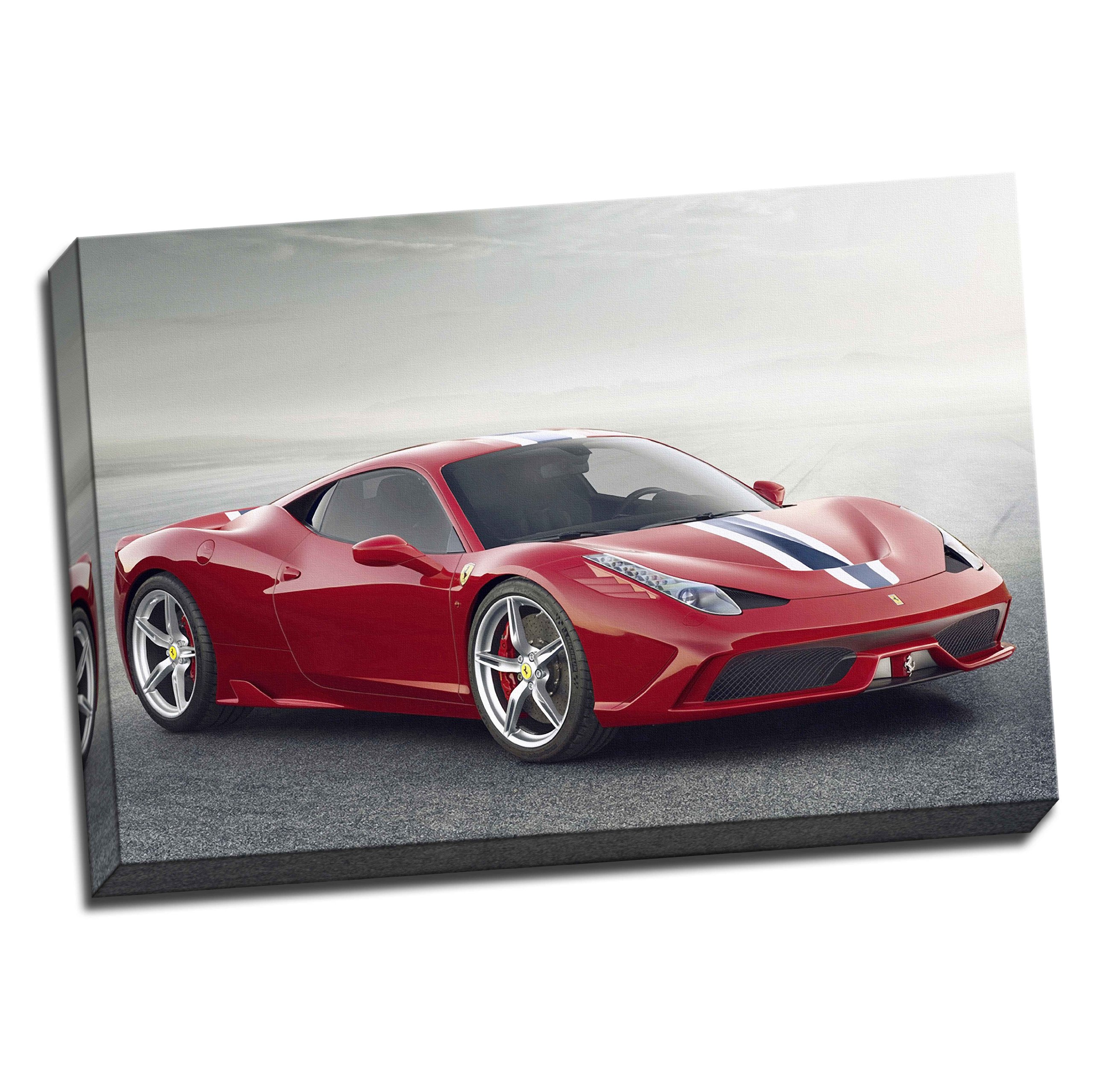 Large Ferrari 458 Framed Canvas Picture Wall Art Print 20x30 Inches A1