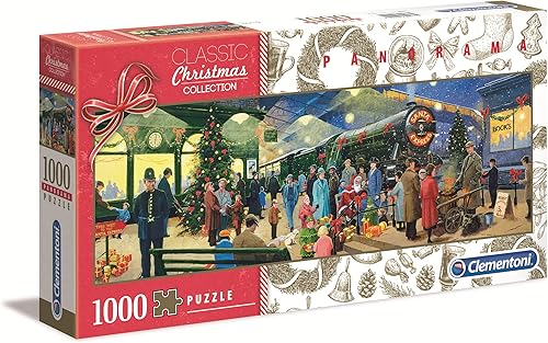 Miniatura 1 de Clementoni Panorama Christmas Santa Collection 1000 Pieces, Christmas, Panoramic Made in Italy, Puzzle Adult, 39577, Multi-Colour