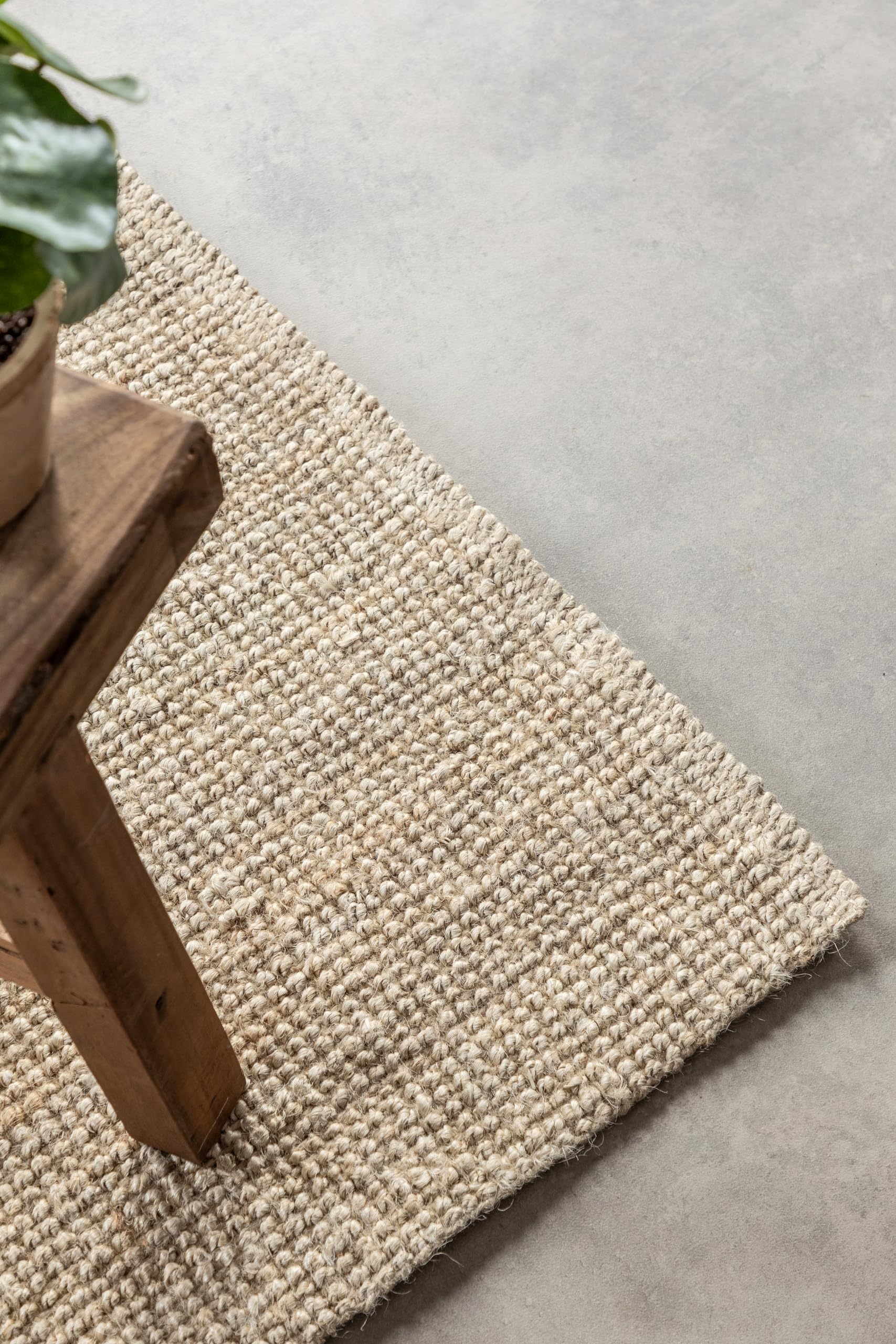 Hanse Home Jute Teppich – Natur Wohnzimmerteppich aus 100% Jute - Handgewebt & Natürlich – Boho Naturfaser Juteteppich für Wohnzimmer – Bild 7